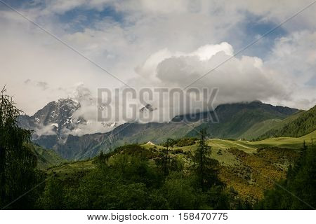 Four Girls Mountain in Sichuan of xiaojin, China