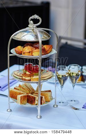 Beautiful Table Setting For High Tea Ceremony