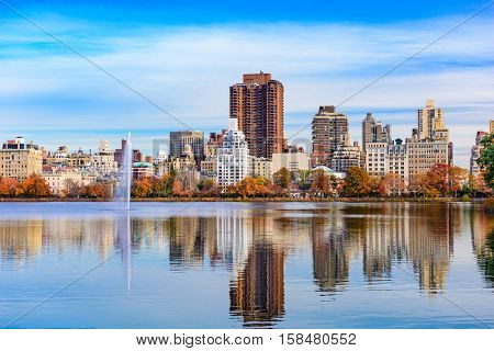 New York City at Central Park in the autumn.