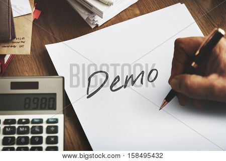 Demo Trial Preview Tryout Prototype Beta Concept