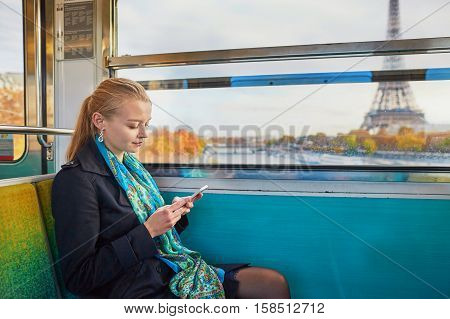 Beautiful Young Woman In Parisian Subway