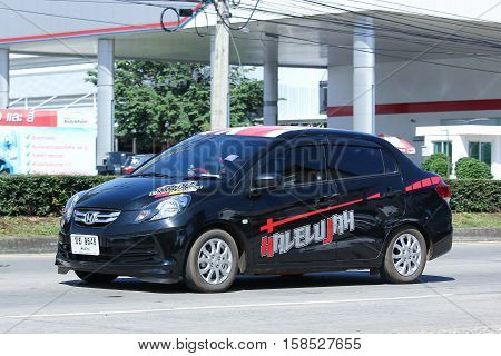 CHIANG MAI THAILAND - OCTOBER 27 2016: Private Eco car Honda Brio Amaze. On road no.1001 8 km from Chiangmai Business Area.