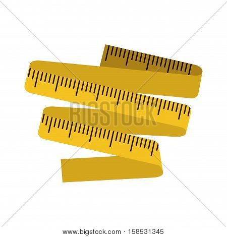 silhouette color with measuring tape vector illustration