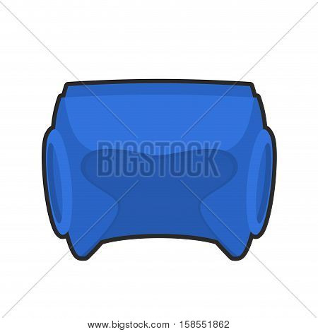 Boxing Helmet Blue. Boxer Mask Isolated. Spor Accessory For Training