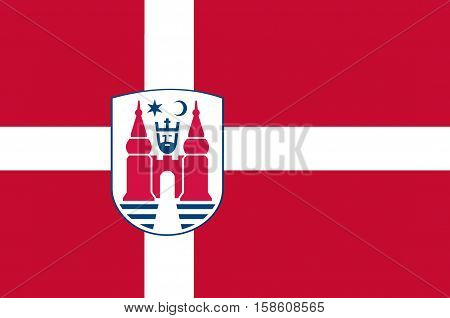 Flag of Nyborg in Southern Denmark Region