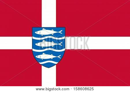 Flag of Aabenraa in Southern Denmark Region