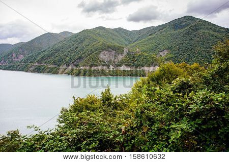 the picturesque landscape of lake in Georgia