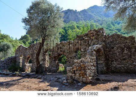 ruins of the ancient city in Turkey