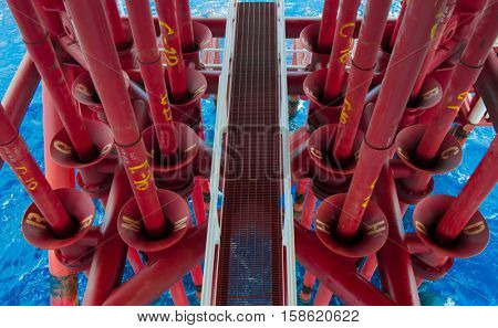 Offshore Industry oil and gas production petroleum pipeline.