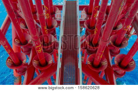 Offshore Industry oil and gas production petroleum pipeline.