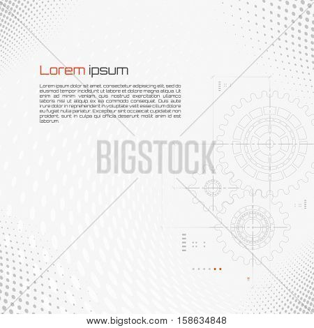 Abstract technology background with a cogweels.