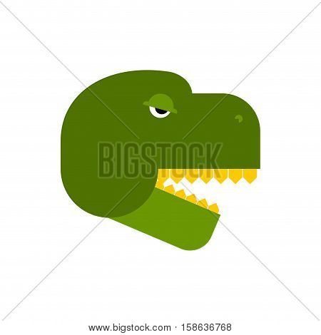 Tyrannosaurus Face. Angry Dinosaur Head. T-rex Front