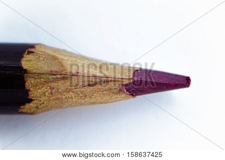 Colored pencils sharpened by hand closeup. Selective focus