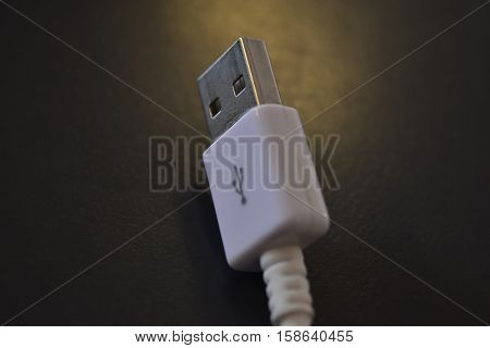 USB TYPE A PLUG CONNECTOR CLOSE UP