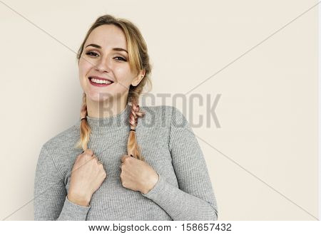 Woman Smiling Happiness Portrait Concept