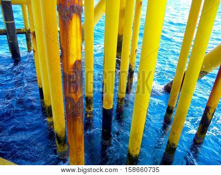 Offshore Industry oil and gas production petroleum pipeline.