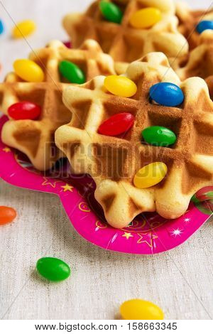 Sweets and pastries at a children's party birthday