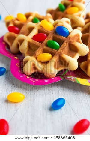 Sweets and pastries at a children's party birthday