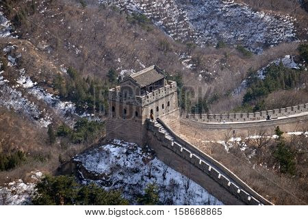 BADALING - FEBRUARY 24:  The Great Wall of China in Badaling, China, February 24, 2016.