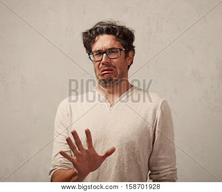 Man disgusted