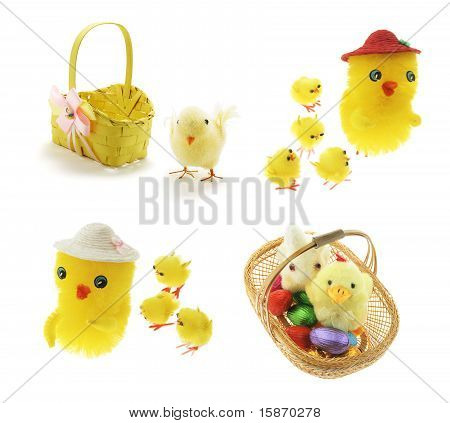 Påske kyllinger og kurv