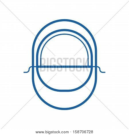 Sport balaclava vector icon in outline design. Snowboarder balaclava thin line illustration. Winter wear for active lifestyle.