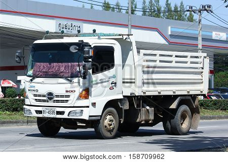 CHIANG MAI THAILAND - OCTOBER 27 2016: Private Hino Dump Truck. Photo at road no.1001 about 8 km from downtown Chiangmai thailand.