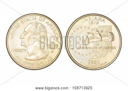 Quarter Dollar Isolated