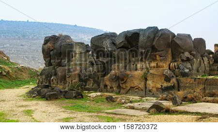 Ruins of Ain Dara temple near Aleppo Syria