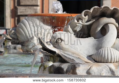 Fountain of Colonna Square in Rome, Italy