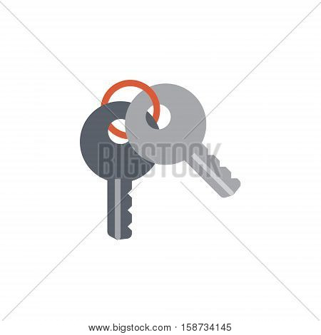 Vector icon or illustration showing access with two keys in material design style