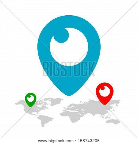 Periscope Icon. Vector Illustration. Different colors isolated