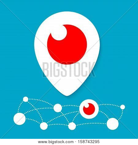 Periscope Icon. Vector Illustration. Different colors isolated