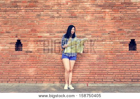 Woman Travel Backpacker Adventure Concept
