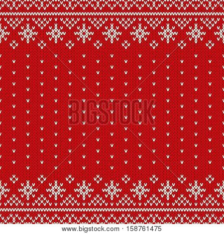 raditional Fair Isle Style Seamless Knitted Pattern. Christmas and New Year Design Background with a Place for Text