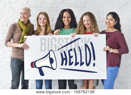 Hello Great Accost Greeting Salute Welcome Concept