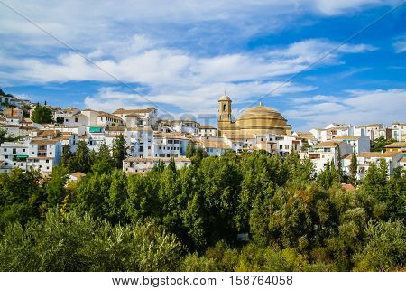 Beautiful Cityscape With Castle On  Hill In Montefrio, Spain