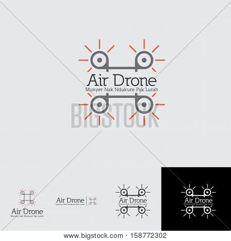 air drone logo concept for any drone rent, drone shop or others drone business area
