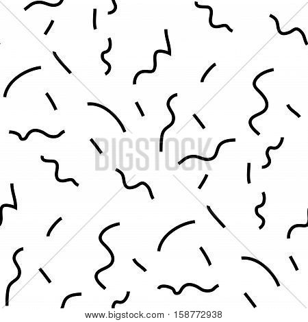 Memphis seamless pattern of geometric shapes Abstract 1980-90 styles design. Trendy memphis style. Colorful geometric hipster poster background. Vector illustration stock vector.