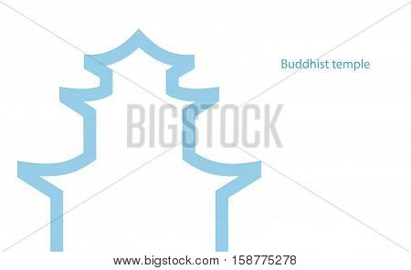 Vector illustration of buddhism temple vector eps 10 background