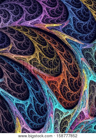 Abstract fractal background - computer-generated image. urls. Fractal artwork for banners, posters, web design. Vivid background for covers, posters, prints.