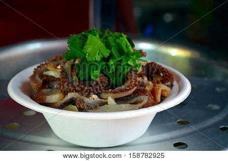 Typical Chinese food in the Hutongs of Beijing Wangfujing Street