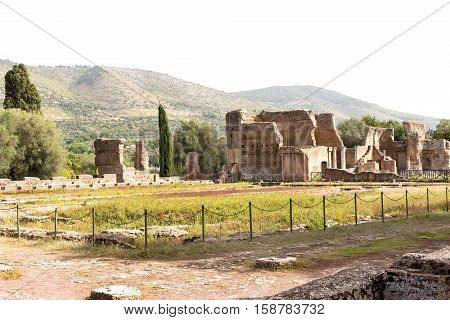 Hadrian villa, adriana is a large roman archaeological complex at tivoli, Italy