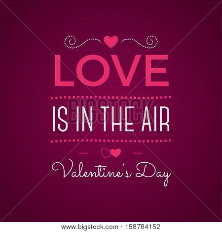 Valentine day typography. Vector photo typography overlay, inspirational text. Valentine day label. Custom quote on pink background. Best for gift card, brochure. Stock vector.