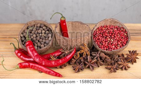Set in a beautiful serving spices for a delicious taste