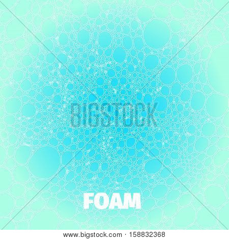 Abstract cyan foam backround for web and printing