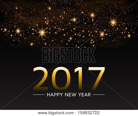 Magic Space. Fairy Dust. Infinity. Abstract Universe Background. Gold Gog and Shining Stars. Vector illustration