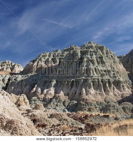 Rugged colorful and unique formations in John Day Fossil Beds.