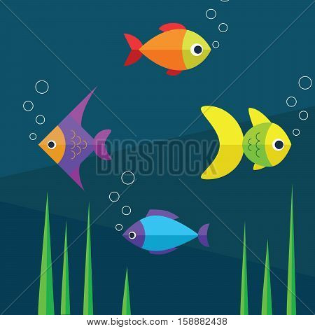 Fishes and water. Is it sea or aquarium?