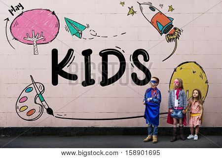 Kids Children Childhood Imagination Concept